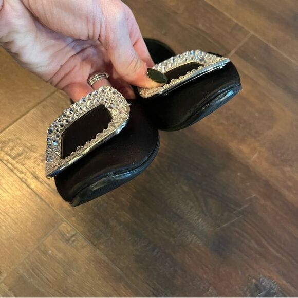 Roger Vivier Chip Strass Ballet Flat Black - Picture 11 of 14
